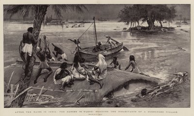 Après les pluies en Inde, le Gange en crue, sauvetage des habitants d